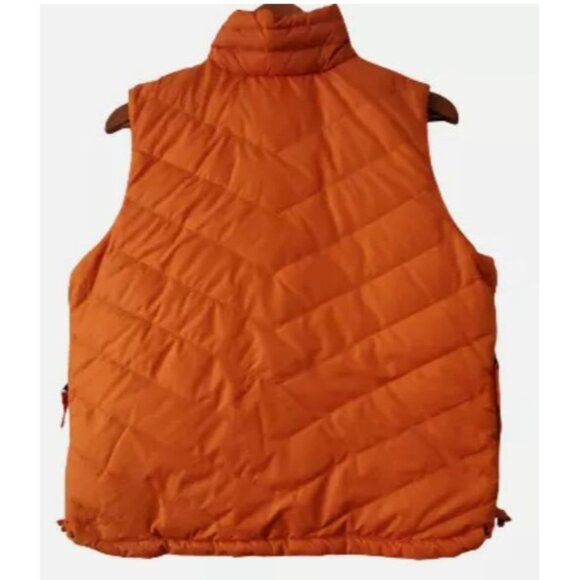 Women's Quilted Sleeveless Reversible Puffer Jacket Vest Neon Pink/Orange, Large - Picture 6 of 12